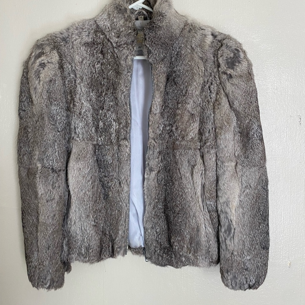 Vintage Princess Caravelle girl’s real rabbit fur coat size 14